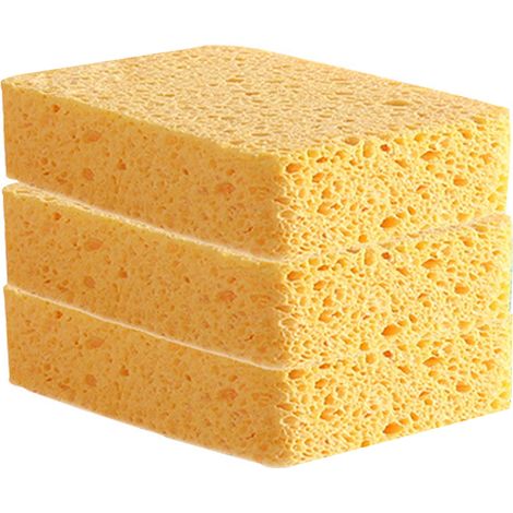 Chiffon Nettoyage Vaisselle - En Pâte De Bois Et Coton - Absorbant - Non Rayant - Pour Cuisine Salle De Bain Et Mobilier - Lot De 3 (1/5)