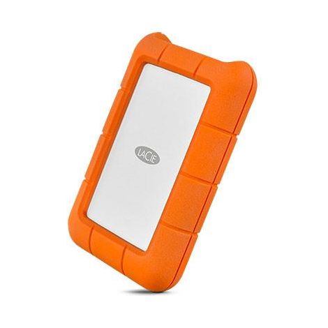 LaCie Rugged USB-C disco rigido esterno 1000 GB Arancione, Argento