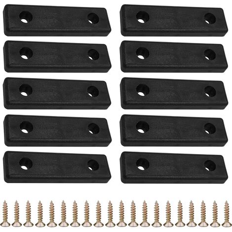 Cyclingcolors – Lot de 10 patins en plastique à visser 50x14mm – Protection pour sols – Glisseurs pour meubles – Idéal pour parquet et carrelage