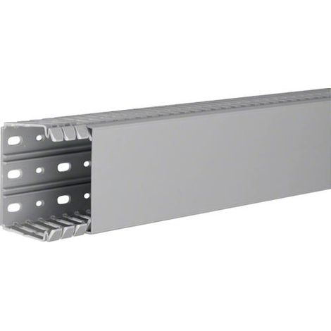 Goulotte de câblage complète BA7 prof 60mm l 80mm RAL 7030 gris HAGER BA760080