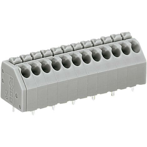 Bornier à ressort WAGO 250-204 1.50 mm² Nombre de pôles 4 gris 1 pc(s) D28944 (1/4)