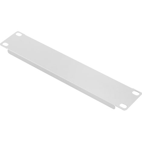 Piastra di copertura per armadi rack da 10" 1U, in metallo, grigia
