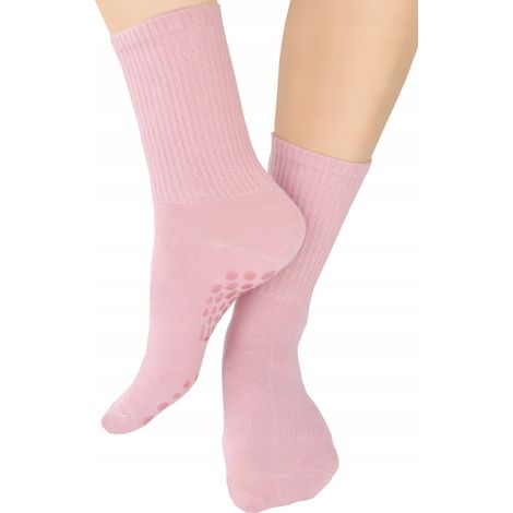 Mädchensocken aus ABS-Baumwolle, nicht komprimierend, rosa, Größe 35/38, V009E