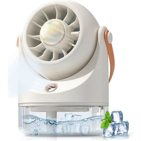 Ventilatore da tavolo USB con funzione nebulizzante, ventilatore portatile con serbatoio dell'acqua da 100 ml, ventilatore portatile [QW785] (1/5)