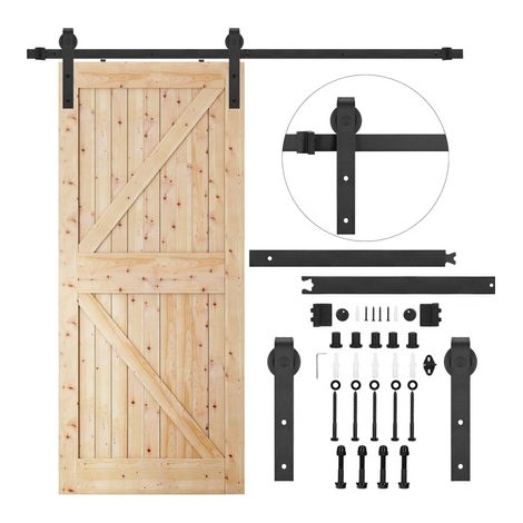 Sistema scorrevole per porte a soffietto da 183 cm con decorazioni, guida per porte fino a 100 kg colore nero.