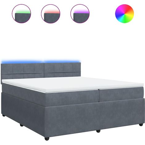 Maison Exclusive - Boxspringbett mit Matratze Dunkelgrau 200x200
