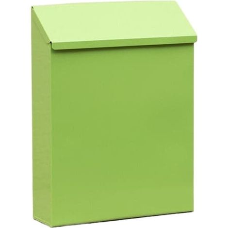 Boîte aux lettres/boîte de livraison murale, avec serrure, en métal, adaptée à la décoration extérieure - verte (1/5)