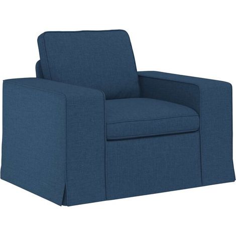 Canapé 3 Places en Tissu Bleu, 103 x 80 x 82 cm, Canapé Compact pour Salon ou Chambre (1/5)