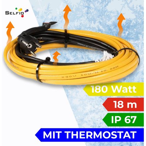 Rohrbegleitheizung Frostschutz-Heizleitung 18 m 180 Watt