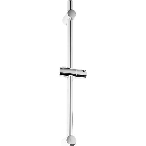 Barre de douche avec douchette à mains 5 jets chrome en acier chromé