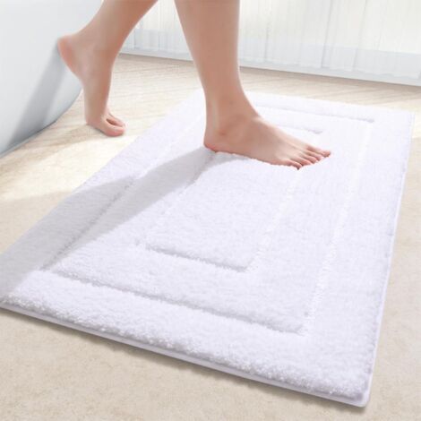 1 Tapis de bain, Microfibre, Antidérapant, Caoutchouc TPR, Absorbant, Salle de bain (1/5)