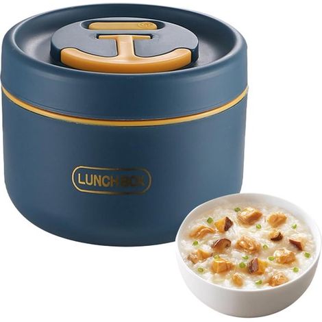 Lunchbox aus Edelstahl Tragbare, isolierte Bento Box (650 ml) Mikrowellengeeigneter Behälter Für Schüler, Studenten und Büroangestellte Auslaufsi (1/4)