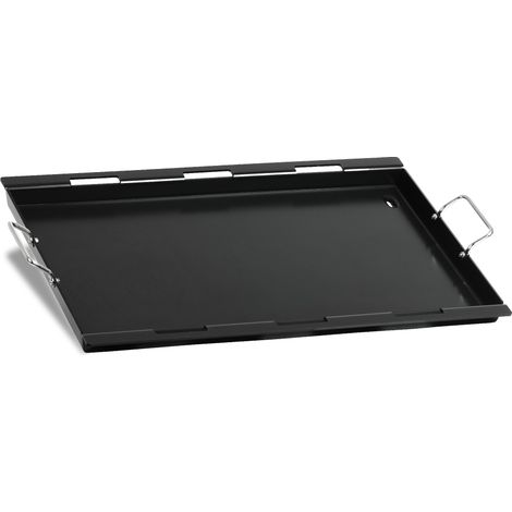 BBQ-Toro Stahl Keramik Grillplatte 67 x 47,5 cm, Keramikbeschichtete Grillplatte, Stahlgrillplatte