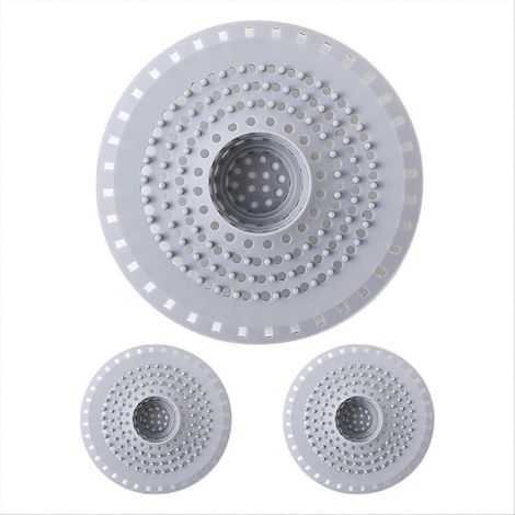 Set aus 3 Badewannenabflusssieben, 12,7 cm, Haarfänger, Duschabflussabdeckungen, Gummischutz für Badezimmer. (1/5)