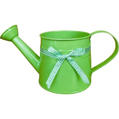 Arrosoir en fer-blanc de 1 L, bec long, vert, pour plantes d'intérieur et d'extérieur (1/5)