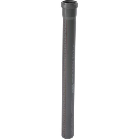 Ostendorf HTsafe DN 50 pipe, 1000 mm long, grey, for sanitary installations (1/4)