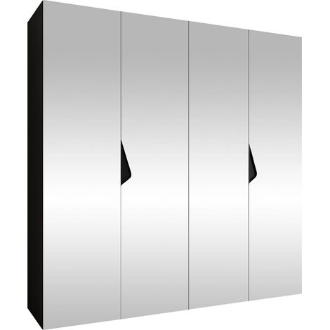 Armario Hartford 630, Negro, 202x200x52cm, Puertas de armario: Con bisagras, Número de estantes: 0 (1/5)