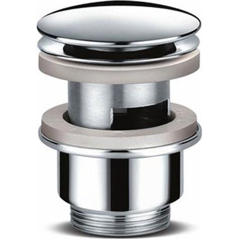 Piletta Click Clack tonda con troppo pieno per lavabo e bidet di