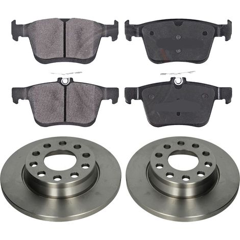 KIT FRENI POSTERIORI compatibile con AUDI TT (FV3,FVP,FV9,FVR) - DISCHI + PASTIGLIE OEM: FDB4434 / 18117 , 18319 , 17729 /SOSTITUZIONE DIRETTA/BASSA POLVERE/SILENZIOSO (1/5)