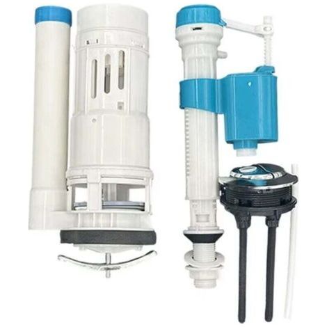 Robinet Flotteur WC Universelle Mecanisme Chasse d'eau WC - Double Chasse - Installation Facile pour Réservoirs WC (1/4)
