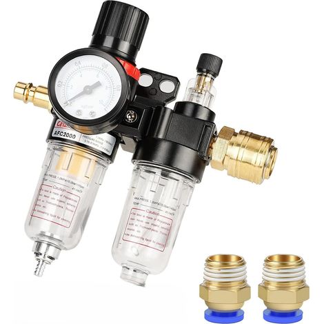 Réducteur de pression d'air comprimé 1/4 pouce séparateur d'eau air comprimé