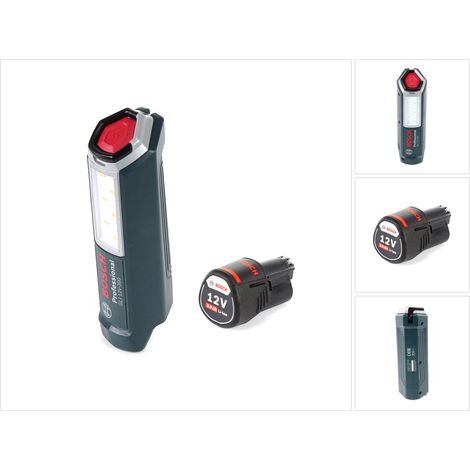 Bosch Professional GLI 12V-300 Akku Lampe + 1x GBA 12 V 3,0 Ah Akku - ohne Ladegerät