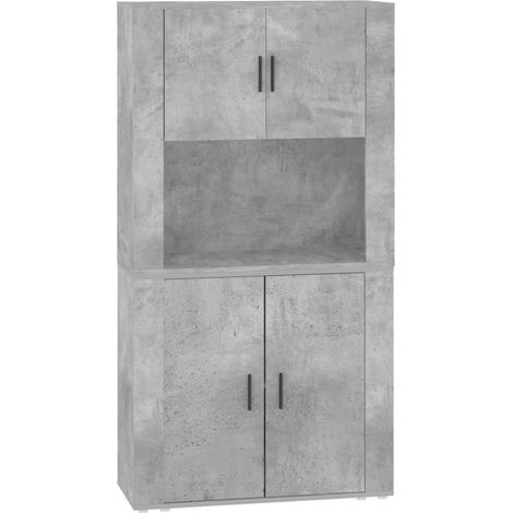Buffet haut Gris béton Bois d'ingénierie (1/5)