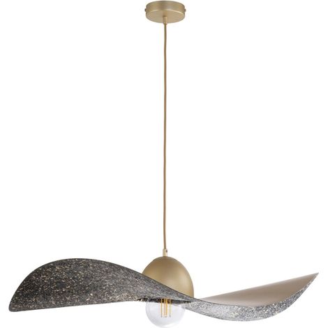 Suspension chapeau Kapello Ø76 laiton/noir E27 15W Sigma (1/5)