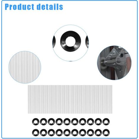 4 kits de 40 galets anti‑bruit pour rails de garage – Roulements haute capacité pour porte sectionnelle – Diamètre 80 mm (1/4)