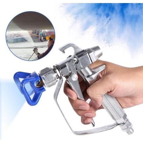Hochdruck-Farbspritzpistole aus Edelstahl (3600 PSI) – Blau und Silbergrau (1/4)