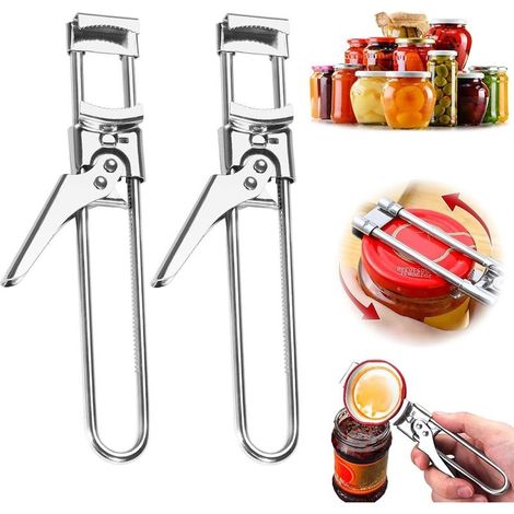 2 Pièces Manuel Réglable ouvre Boîte Ouvre Boîte pour Âgées Mains, Ouvre Bocal Universel, Ouvre Bocal Réglable et Multifonctionnel, Pour Les Personnes Âgées, Les Enfants, L'arthrite (1/5)