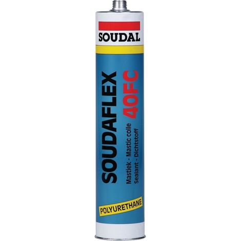 Soudaflex 40FC - Mastic colle polyuréthane - Soudal - 310 ml Noir (1/5)