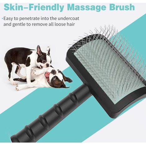Csparkv – Große, feste Hundebürste – Extra lange 25-mm-Bürste zum Pflegen und Entwirren – Entfernt Unterwolle und lose Haare – Ergonomischer Griff (1/4)