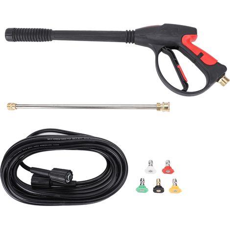 Kit di idropulitrice ad alta pressione con prolunga, tubo flessibile da 8 metri, 5 ugelli, potente per il lavaggio auto.