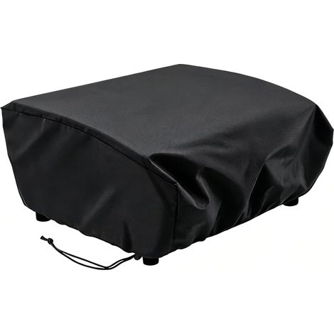 Housse de Protection pour Plancha en Tissu Oxford 420D - Taille 80x60x25 cm - Imperméable, Anti-UV et Anti-poussière - Noir - pour Usage Extérieur (1/5)