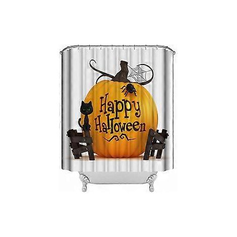 Duschvorhang, Halloween-Duschvorhang, Halloween-Duschvorhang mit Haken, 180 x 180 cm (71 x 71 Zoll), Halloween-Dekoration, wasserdichte Duschabtrennung