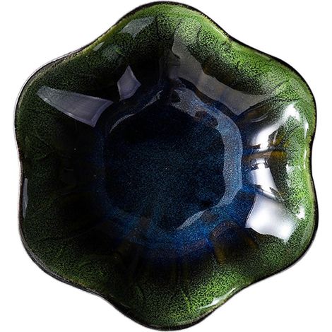 Sublimez votre décoration avec un plat à bijoux en céramique pour bagues - Plateau à bijoux unique en émail réactif pour une organisation élégante (1/5)