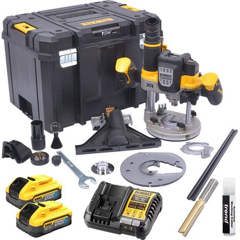 Dewalt DCW620H2 18v XR Plunge 1/2"" 12mm Router Brushless + 2x 5Ah + Trend Cutter (1/5)