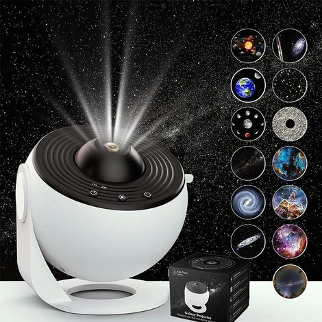 Projecteur ciel étoilé 13 films HD lampe galaxie chambre salon, alimenté USB (1/3)