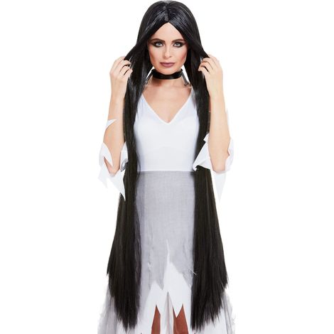 Witch Wig Extra Long - Black - 120cm Long - 52069