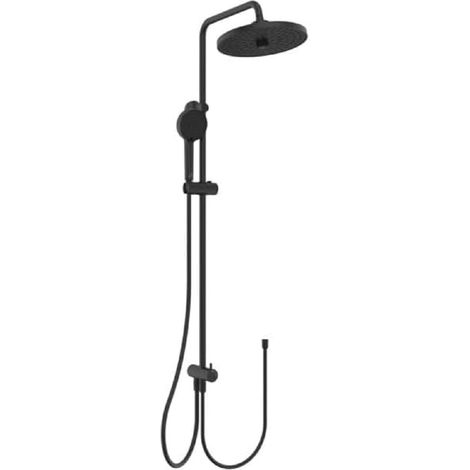 colonne de douche avec inverseur, kit complet de douche, noir soie (1/5)