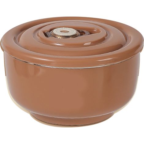 Rutschfeste Schüssel aus Edelstahl 304 für Kinder, dickwandiger, doppelwandiger Isolierbehälter, kaffeefarben (1/5)