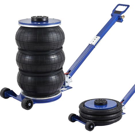 Relaxdays Pneumatischer Wagenheber, 3,5 t, Luftwagenheber Auto, Air Jack, 5s Hubzeit, HBT 13,5-40x24x106 cm, Stahl, blau (1/5)
