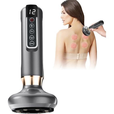 Masajeador eléctrico de mano para celulitis, Dispositivo de raspado con masajeador eléctrico, Ventosas de masaje para celulitis, Ventosas de masaje para celulitis en la espalda, Alivio de la espalda (1/5)
