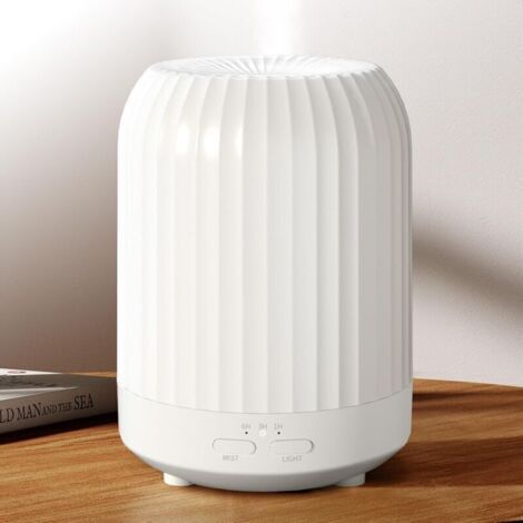 Humidificateur silencieux pour la maison, petit diffuseur d'aromathérapie ultrasonique de 250 ml, LED 7 couleurs, minuterie d'arrêt automatique, convient pour chambre de bébé, hôtel, plantes, motif bl