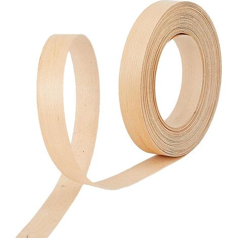10 m Roll of Edgeband in Pre-Glued Wood Veneer White Plywood Flexible Wood Strip Long and Thin Strips Real Wood for Cabinet Furniture (1/5)