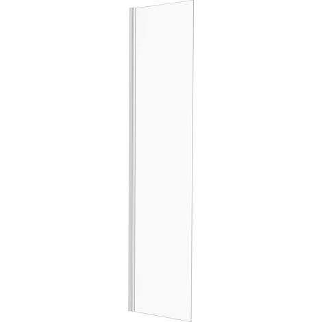 KINEDO - Volet Pivotant pour Paroi Douche Solo Design - Verre de Sécurité 6 mm + Profilé Aluminium Finition Inox Brossé - Traité Anti-Calcaire - Fabriqué en France - L.45 cm x H.200 cm - Transparent (1/4)