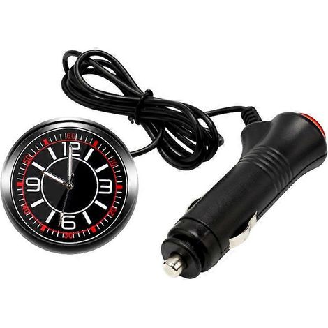 Voiture Horloge Mini Tableau de Bord Horloge Universelle Décoration Auto Cadeau Amis Modèle Allume-Cigare (1/4)
