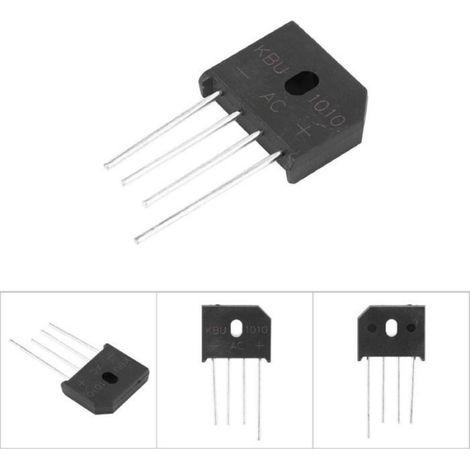 Pont de diodes 10A 1000V KBU1010, redresseur pour circuits électroniques (5 pièces) (1/4)