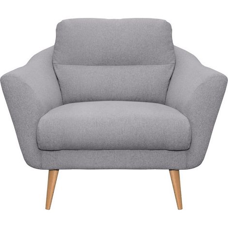 Fauteuil en tissu luxe 1 place, TRENDY gris clair (1/5)